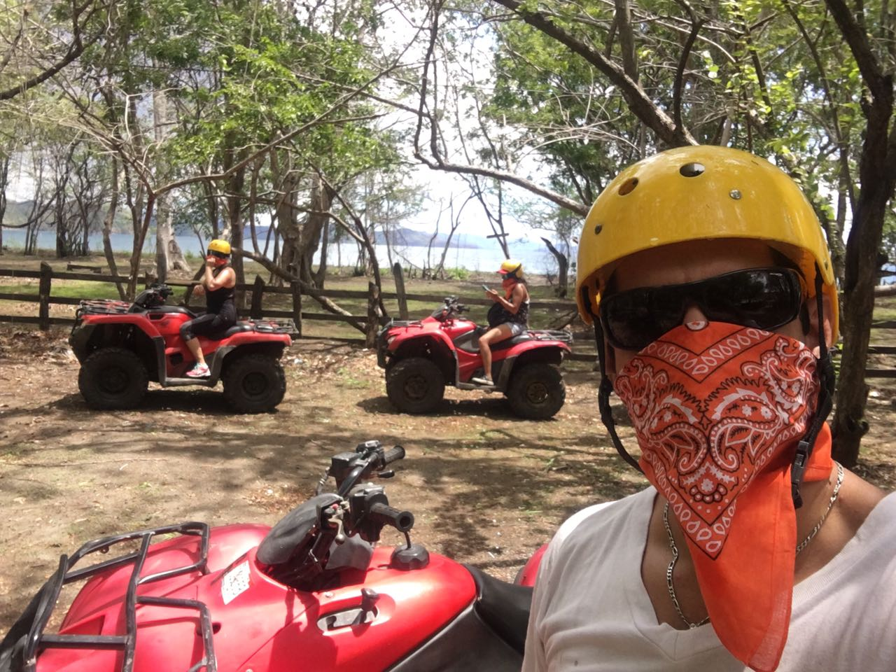 Rodrigo's guests on an ATV tour