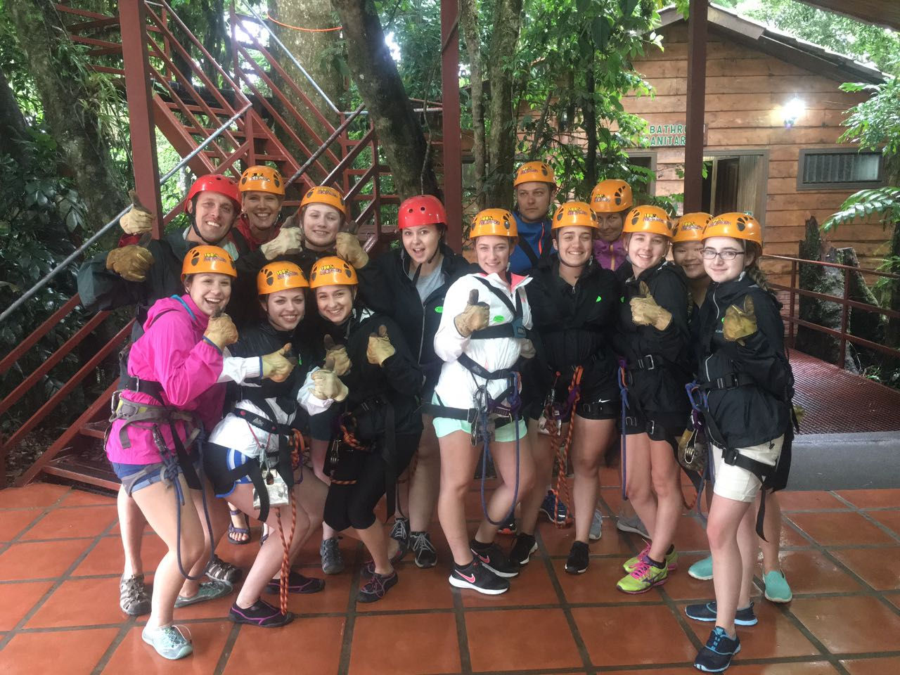 Rodrigo's guests ready for ziplining