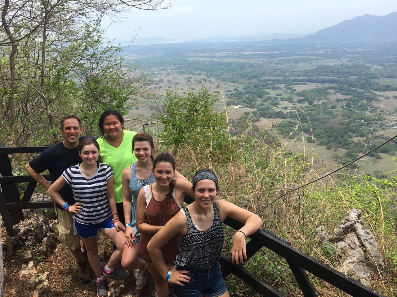 Rodrigo's group of travelers at a Guanacaste viewpoint